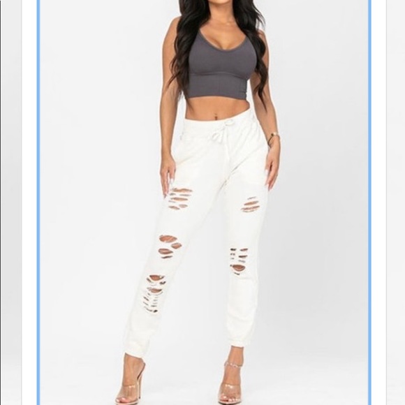 Pants - New Distressed Jogger Pants